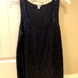 Blank sequined tank
